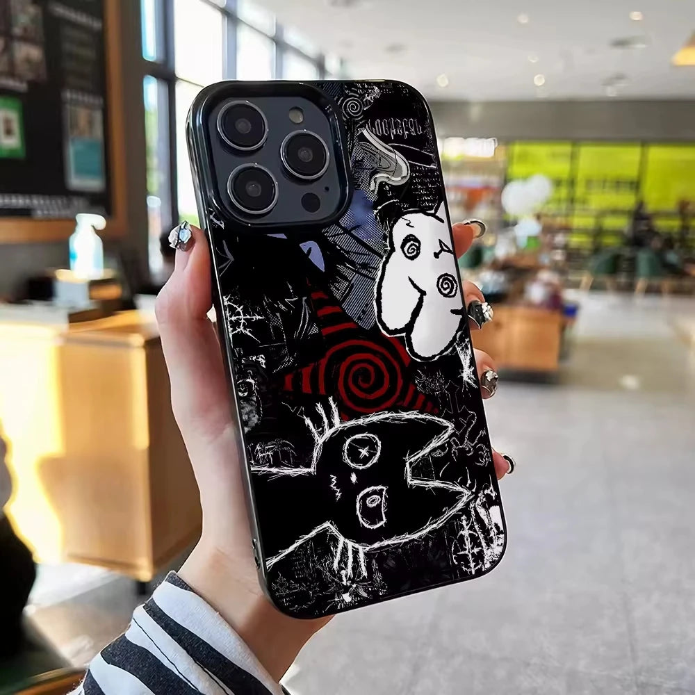 Graffiti Black Cat Pattern Phone Case For iPhone 17 Air 16 Pro Max 15 14 Plus 13 12 Mini 11 Pro Shockproof Silicone Back Cover