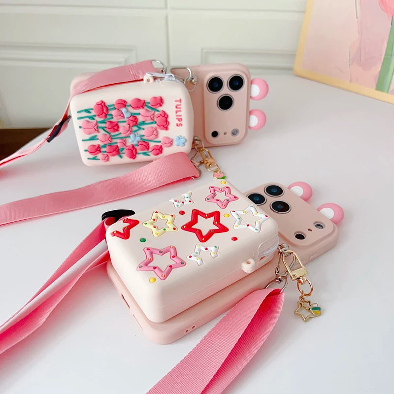 For Samsung Galaxy A17 A07 A16 A06 A26 A56 A04E A05 A05s A15 A25 A35 A55 Tulip Star Wallet Case With Accessories
