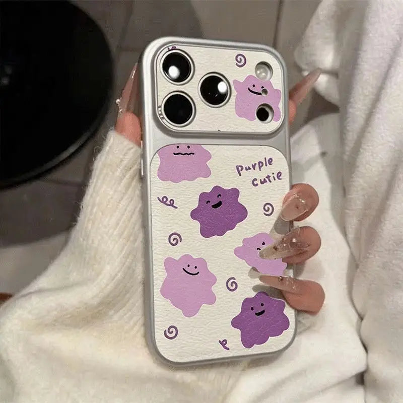 P-Pokemon Lmitation Metal Instantly Transform 17 Series Phone Case For iPhone17 16 15 14 13 12 11ProMax XS XR Dermatoglyph Cover
