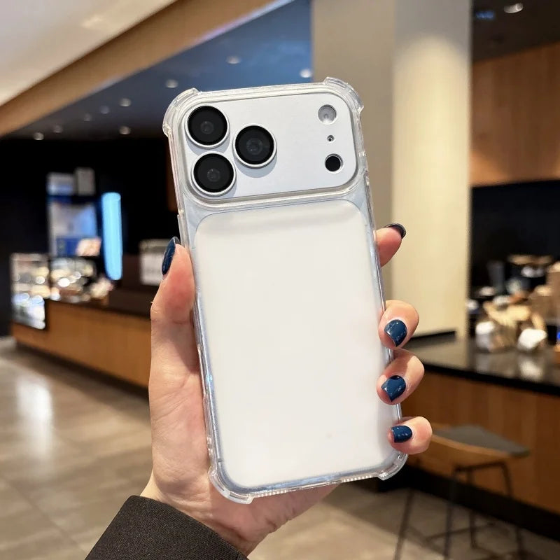 Luxury Transparent Armor 2in1 Camera Protection Case For iPhone 17 16 15 14 13 Pro Max Shockproof Frame Corner Detachable Cover