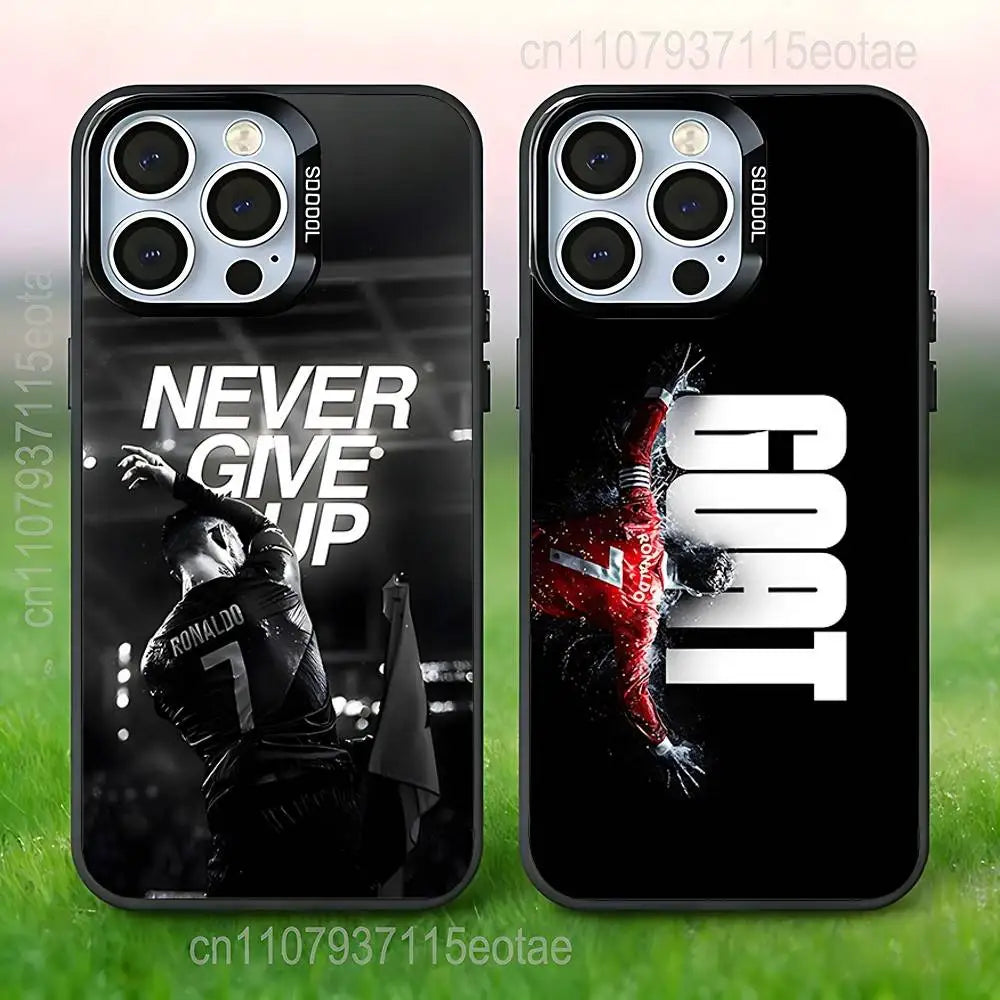 Football CR7 R-RoNaldo-ES   Phone Case For iPhone 17,16,15,14,13,12,11,Pro,Max,Plus,E,Air,Mini Black IMD Cover