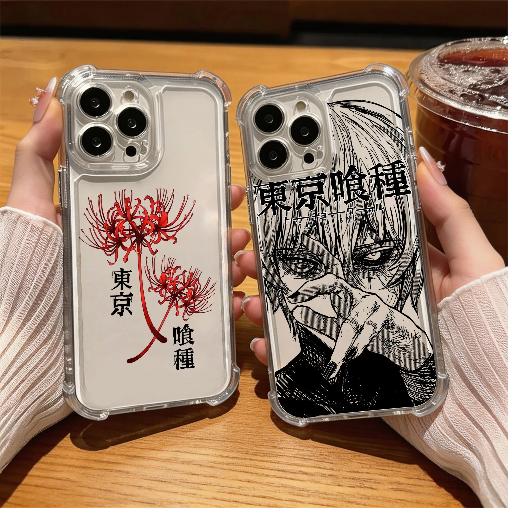 Anime Cool Tokyo Ghoul Phone Case For iPhone 17 16e 16 15 14 13 12 11 Mini Air Pro Max XR XSMax 7 8 Plus Anti Fall Transparent