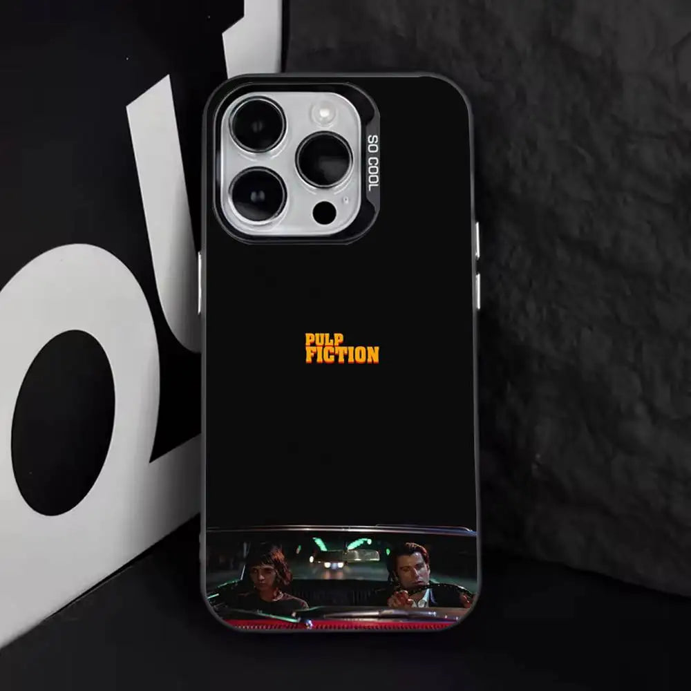 P-Pulp Fiction Classic Movie Phone Case For iPhone 17,16,15,14,13,12,11,Pro,Max,Plus,E,Air,Mini Black Tpu Cover