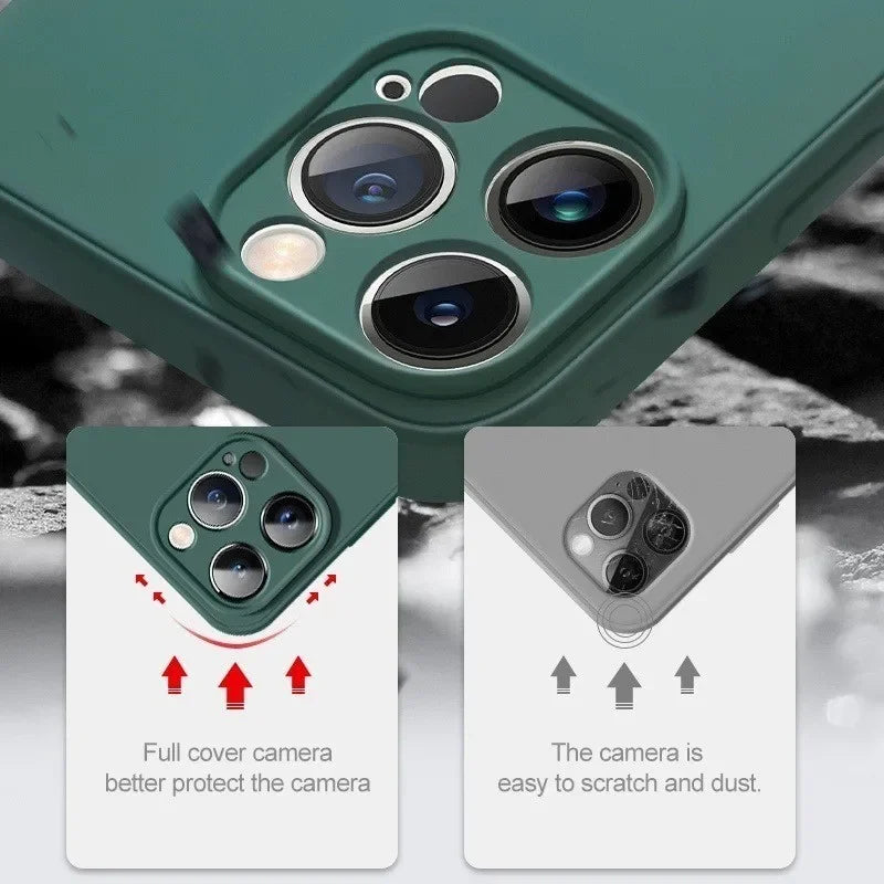 Liquid Silicone Ring Stand Magnetic Case for iPhone 17 Air 16E 15 14 13 12 11 Pro Max Plus Shockproof Soft Bumper Protectic Case