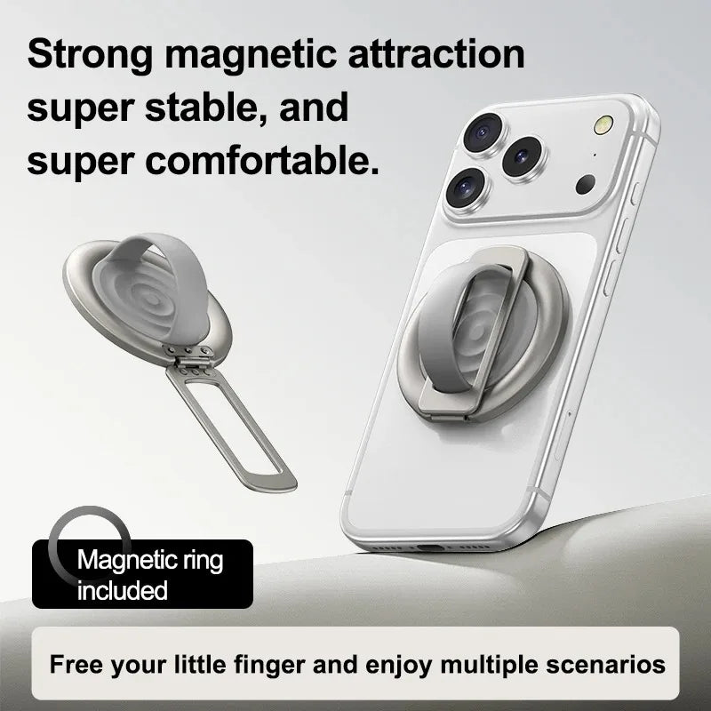 Universal Magnetic Folding Phone Grip Silicone Finger Phone Holder Ring 360° Rotation for Magsafe Holder IPhone 17 HUAWEI Xiaomi
