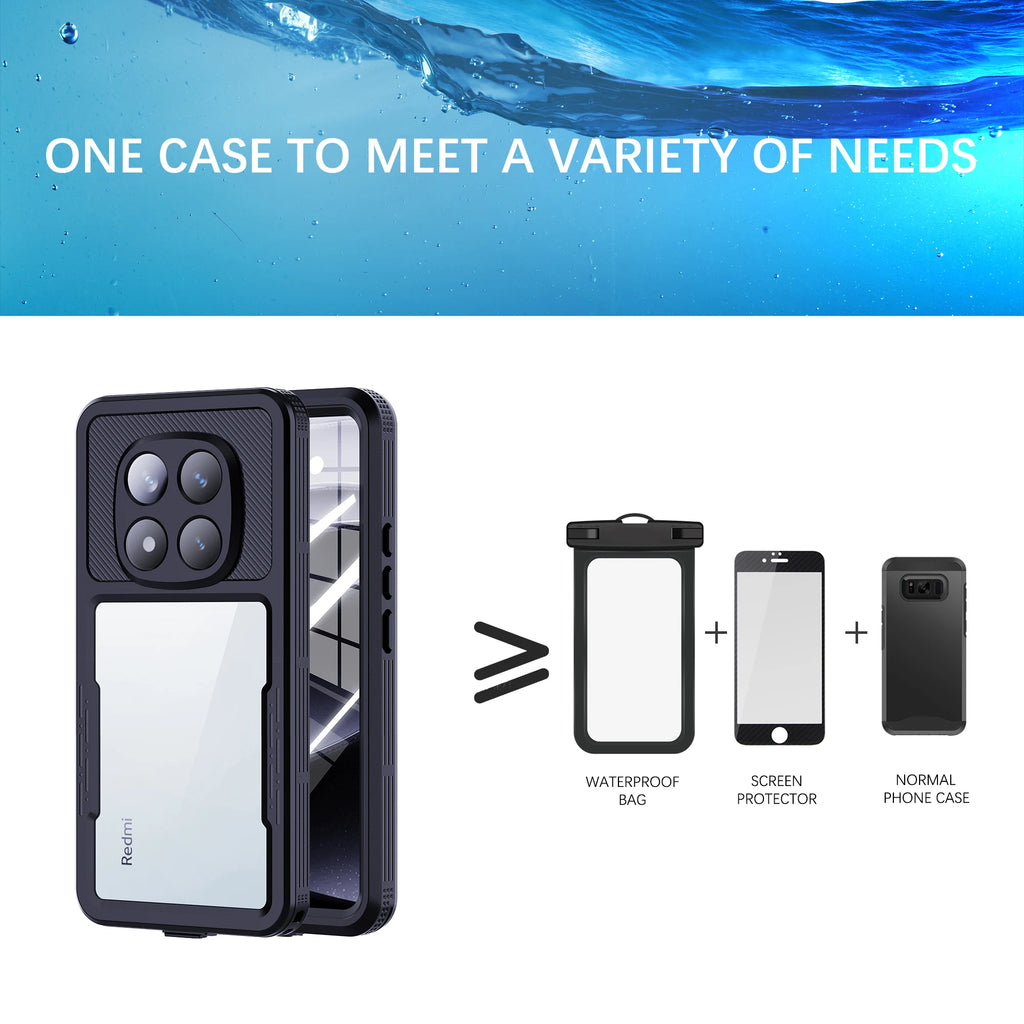 Shellbox Underwater Photography Diving Case for Redmi Note 15 14 Pro 5G Waterproof Shockproof Defender Cover
