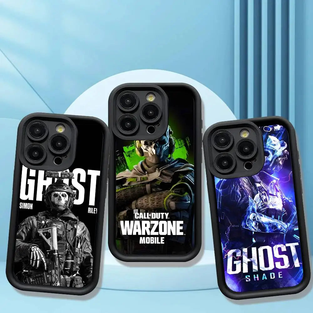 C-COD C-Call Of D-Duty Ghosts Phone Case For iPhone 17 16 15 13 11 12 14 Pro Max Plus Silicone Cover Shell