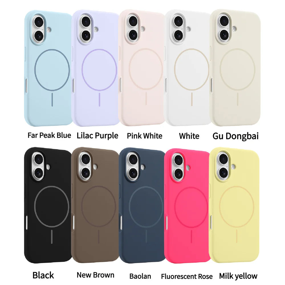 Luxury Official Liquid Silicone For Magsafe Case For iPhone 17 Air 16 Plus 15 14 13 12 Pro Max Magnetic Wireless Charge Cover