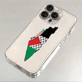 Cute Phone Case For Palestine Flag Map Passport iPhone 16 15 14 13 12 11 Mini Pro Max X XR XSMax 7 8 Plus Transparent Soft Cover