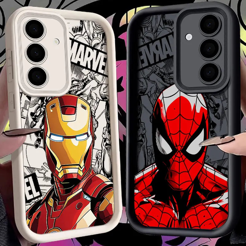 Spider Man Ironman Fundas For Samsung Galaxy S26 S25 S24 S23 S22 Plus S21 Ultra S20 FE Case Phone Back Cover Marvel Superhero