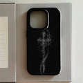 Luxury Gothic Style Cross Pattern Phone Case For iPhone 17 Air 16 Pro Max 15 14 Plus 13 12 11 Pro Shockproof Silicone Back Cover