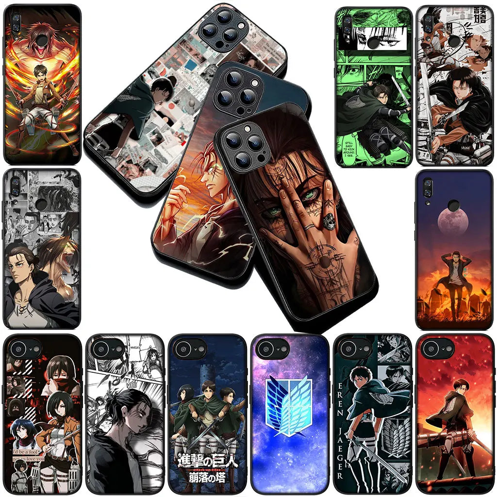 Phone Cover for Motorola Moto Edge 70 60 Fusion NEO Pro G Stylus G56 G96 G04 G05 20 Case Comics Attack on titan levi Eren