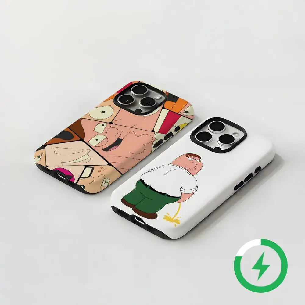 Family Guy Peter Griffin   Phone Case Magnetic 2-in-1 Glossy shell For iPhone17 16e 16 15 14 13 12 11Pro Max Plus