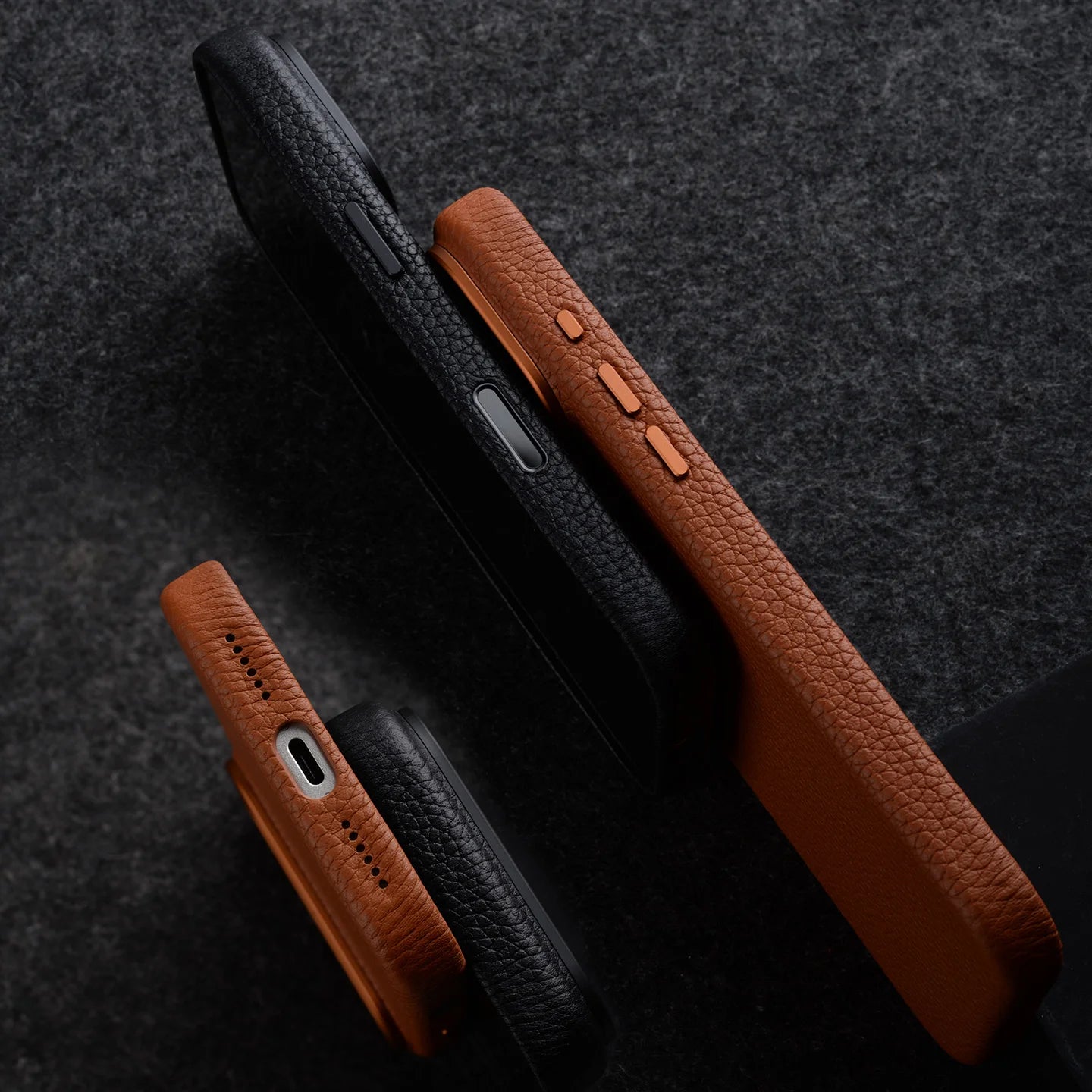 Italian Genuine Cowhide Leather Case For iPhone 17 Pro Max 17Pro with Camera Button protective Magnetic Charging MagSafe Cover