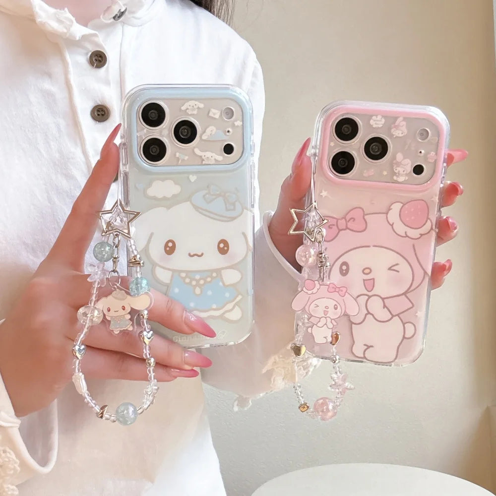Luxury Strawberry Melody Hat Cinnamoroll Hot Sale Phone Case For iPhone 17 Pro 15 16 Pro Max Shockproof Protective Cute Cover