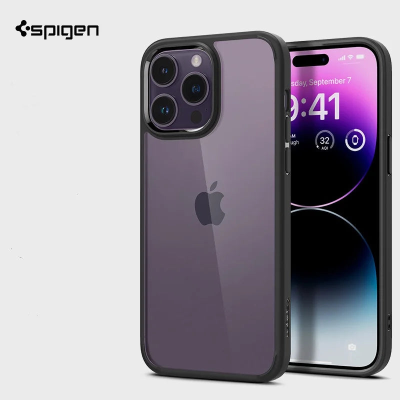 Spigen Ultra Hybrid Case For iPhone 17 Air 12 13 14 15 16 17 Pro Max 16 Plus Ultra-Thin Shockproof Protective Transparent Cover