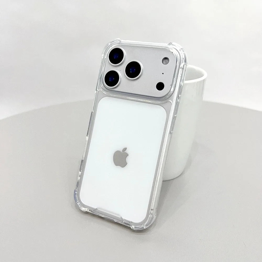 Airbag Anti Fall Crystal Phone Case for iPhone 17 Pro Max 17 Pro 17 Air 16  15 14 13 12 11 XR XS 7 8 Plus Back Slim Back Cover