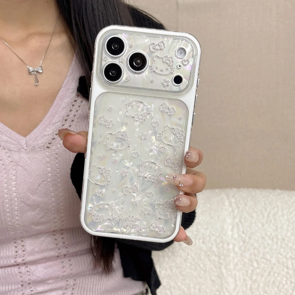 Sanrio Cute Full Hellokitty KT Cats Cartoon Phone Case For iPhone 15 16 17 Pro MaxHello Phone Case Camera Protection Back Cover