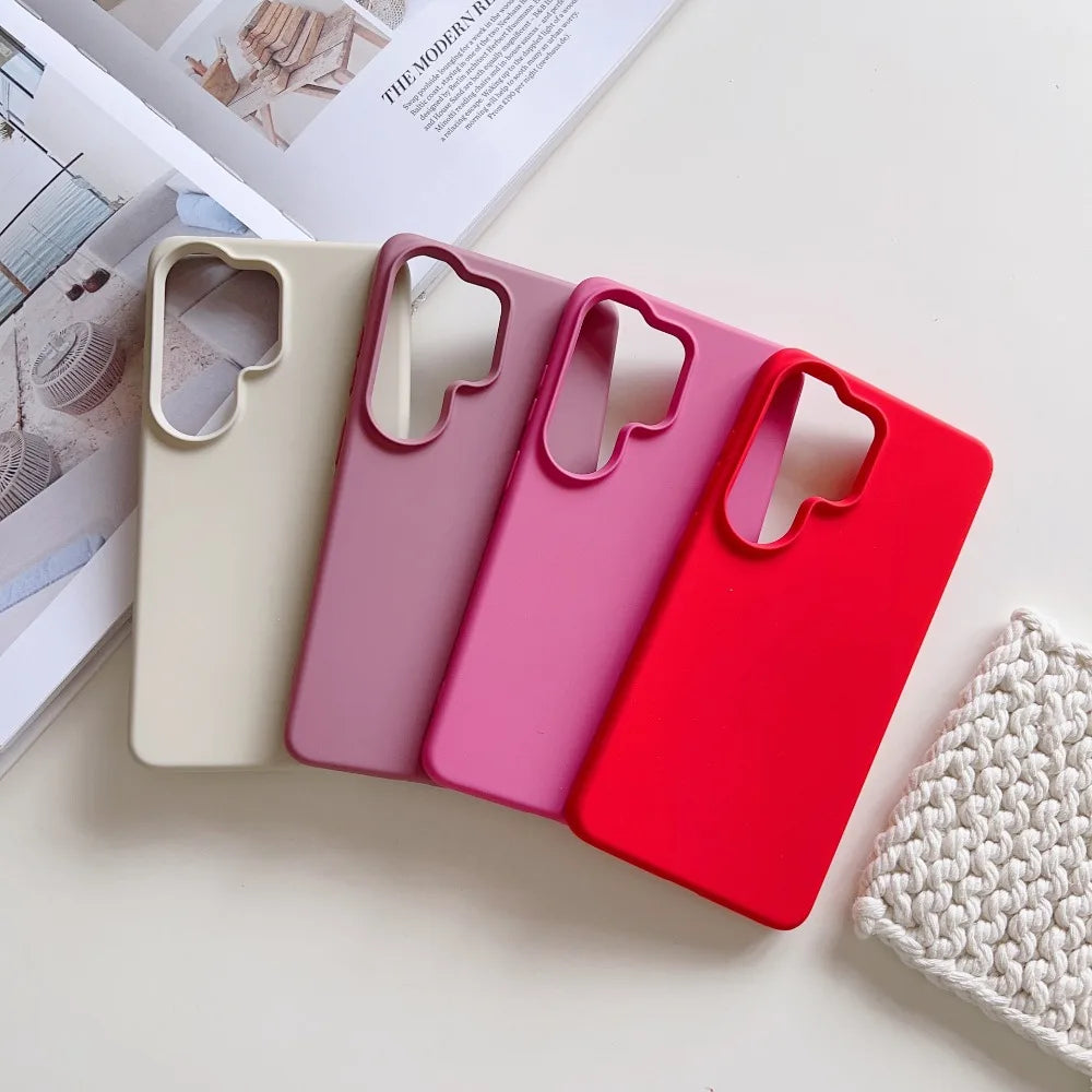 Fashion Slim Soft Liquid Silicone Phone Case For Samsung Galaxy S26 S25 Ultra S24 FE A57 A37 A17 Shockproof Protection Cover