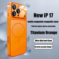 Original Glass Nano Matte Case For iPhone 17 Air 16 15 14 13 Pro Max 17Pro Magnetic For Magsafe Wireless Charging Armor Funda