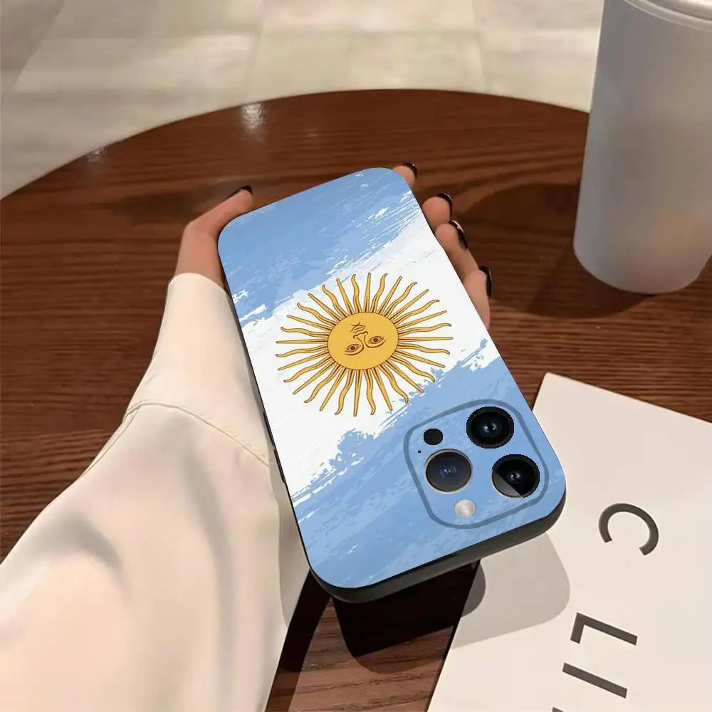 2026 WC ARG A-Argentina Phone Case For iPhone 17,16,15,14,13,12,11,Pro,Max,Plus Shockproof Cover