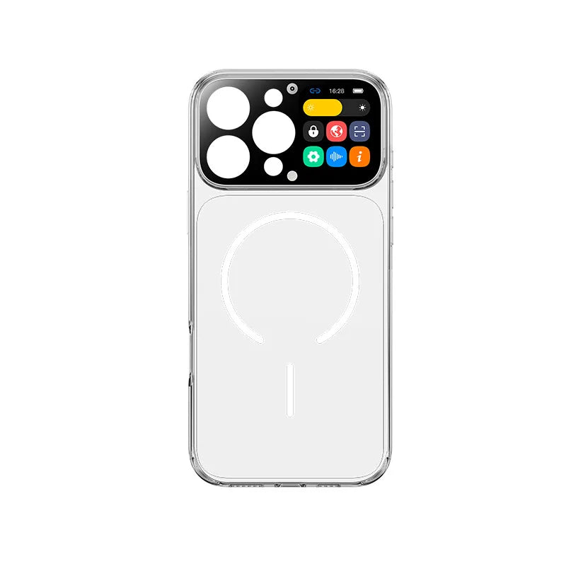 Smartphone Case with 1.85-inch HD Display Taking Photos Recording Intelligent Screen Phone Protective Case for iPhone 16 Pro Max