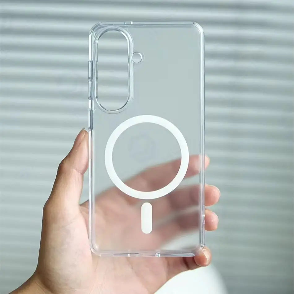 Magnetic For Magsafe Wireless Charging Translucent Case For Samsung Galaxy S26 S25 S24 Ultra Matte Clear Shockproof Bumper Cover