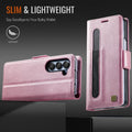 Flip Wallet with Pen Holder Leather Phone Case For Samsung Galaxy Z Fold 7 6 5 Fold6 Fold5 RFID Blocking Crad Slot Holder Cover