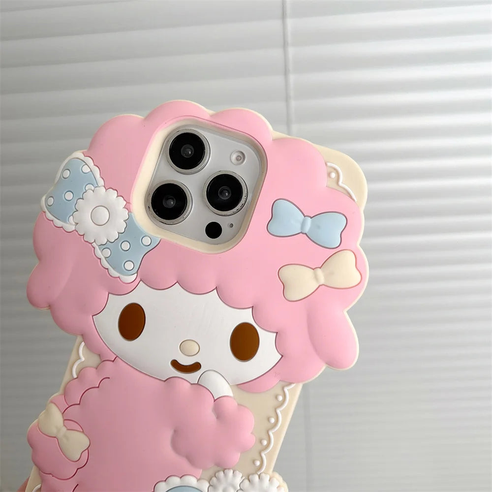 Kawaii Sanrio Cartoon My Sweet Piano My Melody Phone Case For iphone 17 16 Pro Max 15 14 13 12 Pro Max Soft Silicone Cover