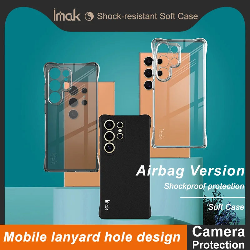 IMAK Airbag 360 Protect For Samsung Galaxy S25 Ultra,S25 Edge,S25 Plus Clear Shockproof Soft Gel TPU Back Cover Case Crystal