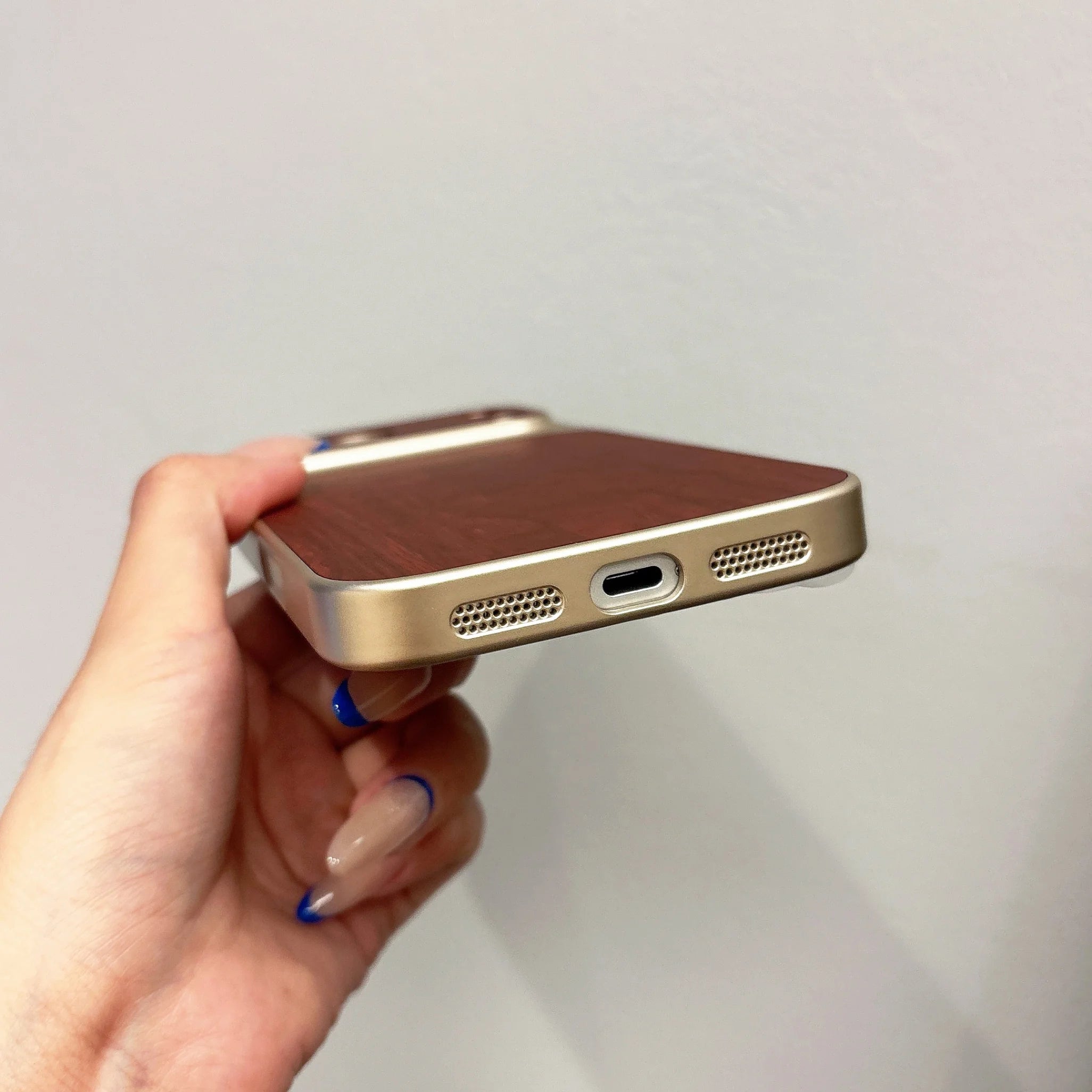 New Wood Grain Simple Phone Case For iPhone 11 12 13 14 15 16 17 Pro Max 15 16 Plus Shockproof Large Window Fashion Phone Cover