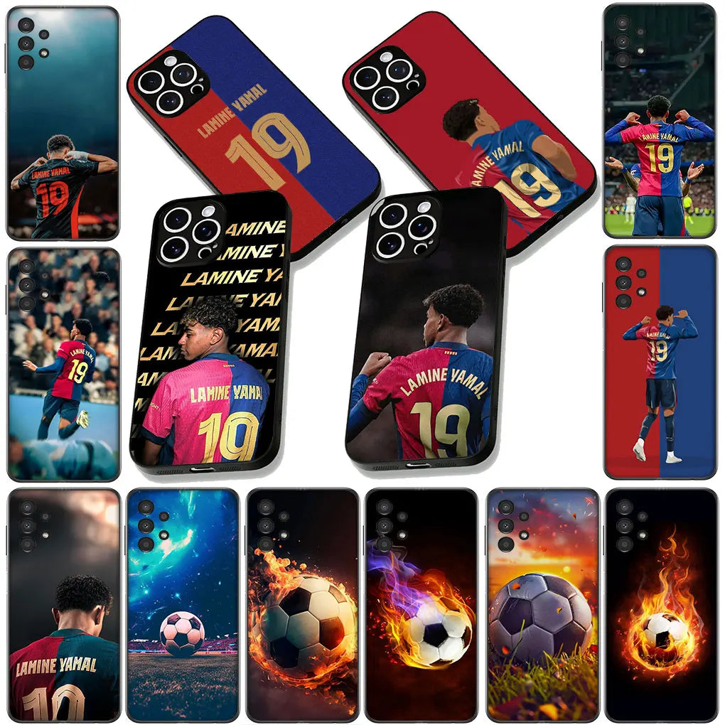 Soft Phone Cover for Xiaomi Redmi 15 9A 9C NFC 7A 9T Note 9 8 7 8T 15c A5 Case Soccer No 19 Spain Football Star No 19 Casing