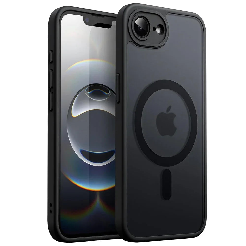 For Magsafe  Matte Clear Magnetic Wireless Charge Shockproof Cover Case For iphone 17 16E 16 15 14 13 Pro Max Plus Case