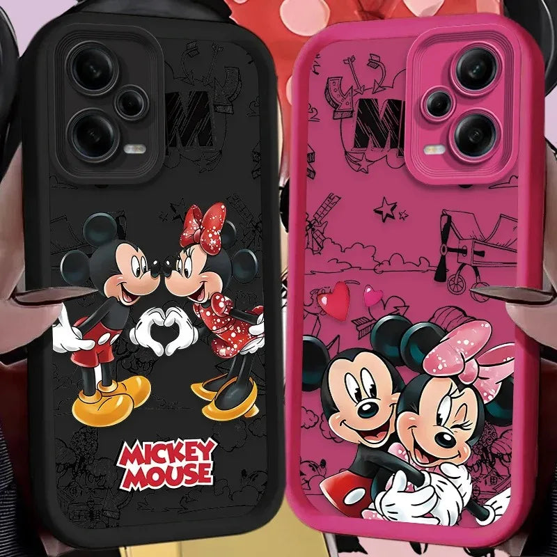 Disney Mickey Minnie Soft Case for Xiaomi Redmi 15 13 12 15C 14C 14R 13C 12C 10C 4G 5G A5 A4 A3 Turbo 4 Pro K30 K40 K60 Pro K70E