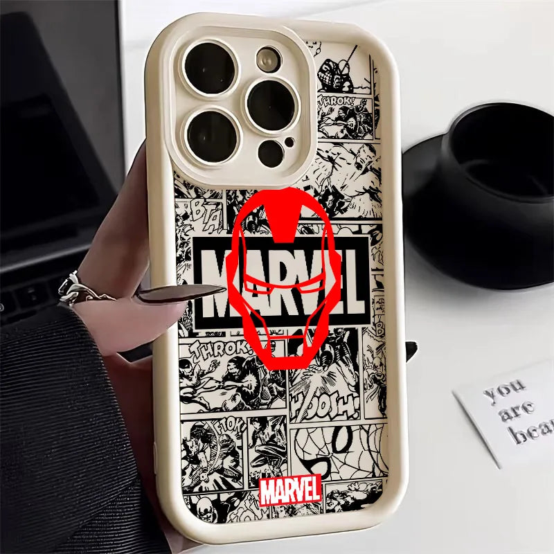 Comics SpidermanS IronmanS Phone Case For Xiaomi Mi 15T 17 15 14 13 14T Lite Poco M7 F7 M6 X8 X7 X6 X5 Pro Max Ultra 4G 5G Cover
