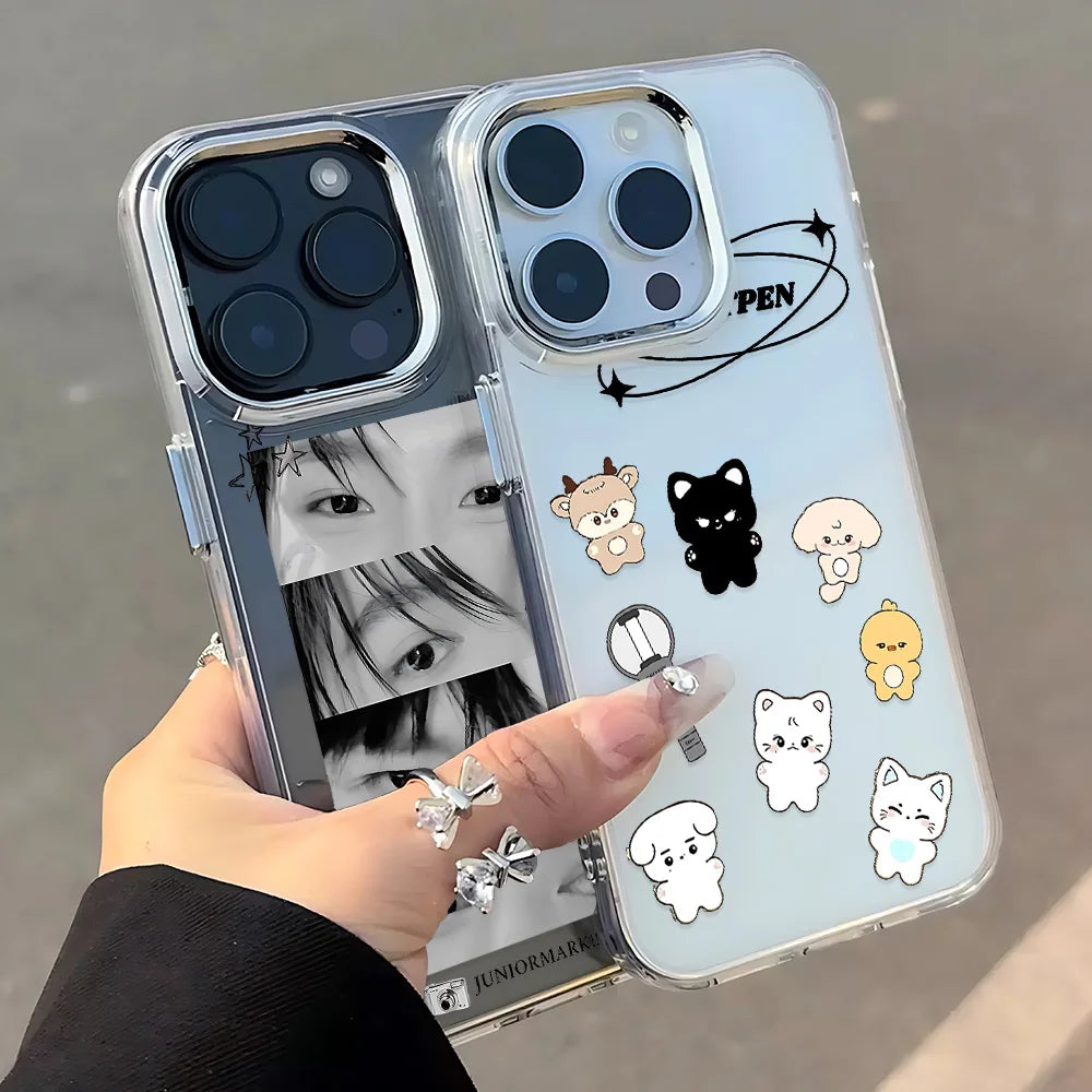 Kpop E-ENHYPENS Phone Case For iPhone 17 16e 16 15 14 13 12 11 mini Pro Max X XR XSMAX 8 7 Air Plus Transparent Soft Cover