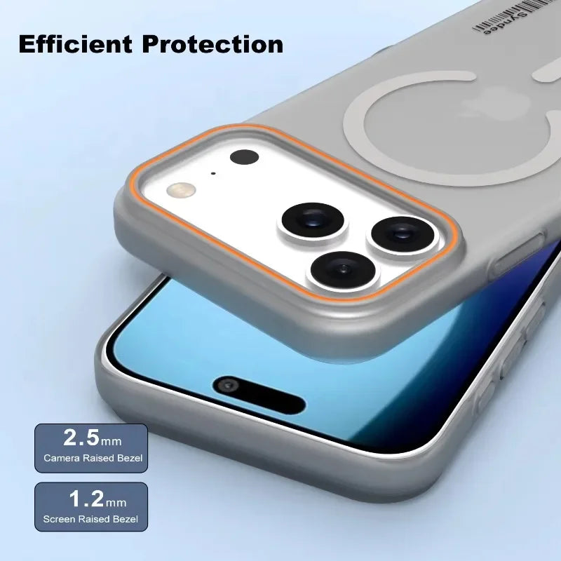 Popular Candy Colour PC Frosted Magnetic Charging Phone Case For IPhone 17 Air Pro Max Anti-Drop Translucent Matte Protect Cover