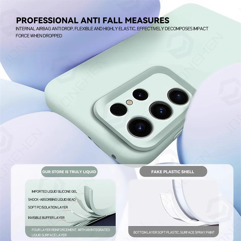 Original Liquid Silicone For Magsafe Magnetic Case For Samsung Galaxy S25 S24 S23 S26 Ultra S22 Plus Protection Shockproof Cover