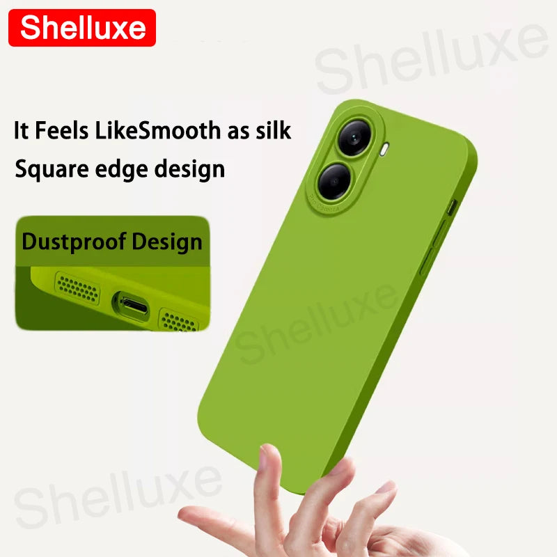 For PocoX7 Pro Case Shelluxe Square Liquid Silicone Soft Cover For Xiaomi POCO X7 X6 Pro Silky Feel Shockproof Phone Cases