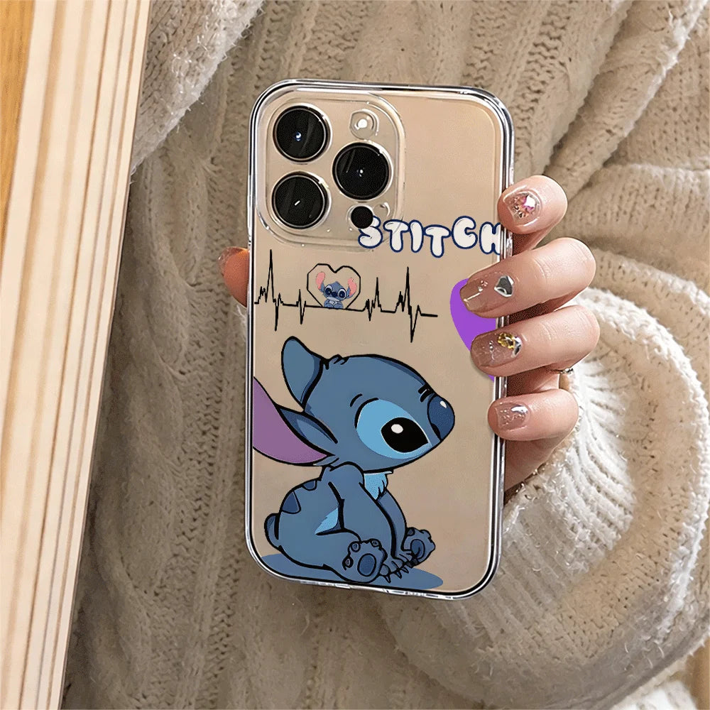 Stitch Couple case Phone Case For iPhone 17 Pro Max 16 15 14 Plus 13 12 11 Pro Max 8 7 Plus 16E 17E XR X Clear TPU Soft Cover