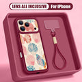 Retro Turtle Pattern Lanyard Phone Case For iPhone 17 Pro Max 16 17 14 15 13 Pro Max 11 17e 16e Shockproof Silicone Soft Cover