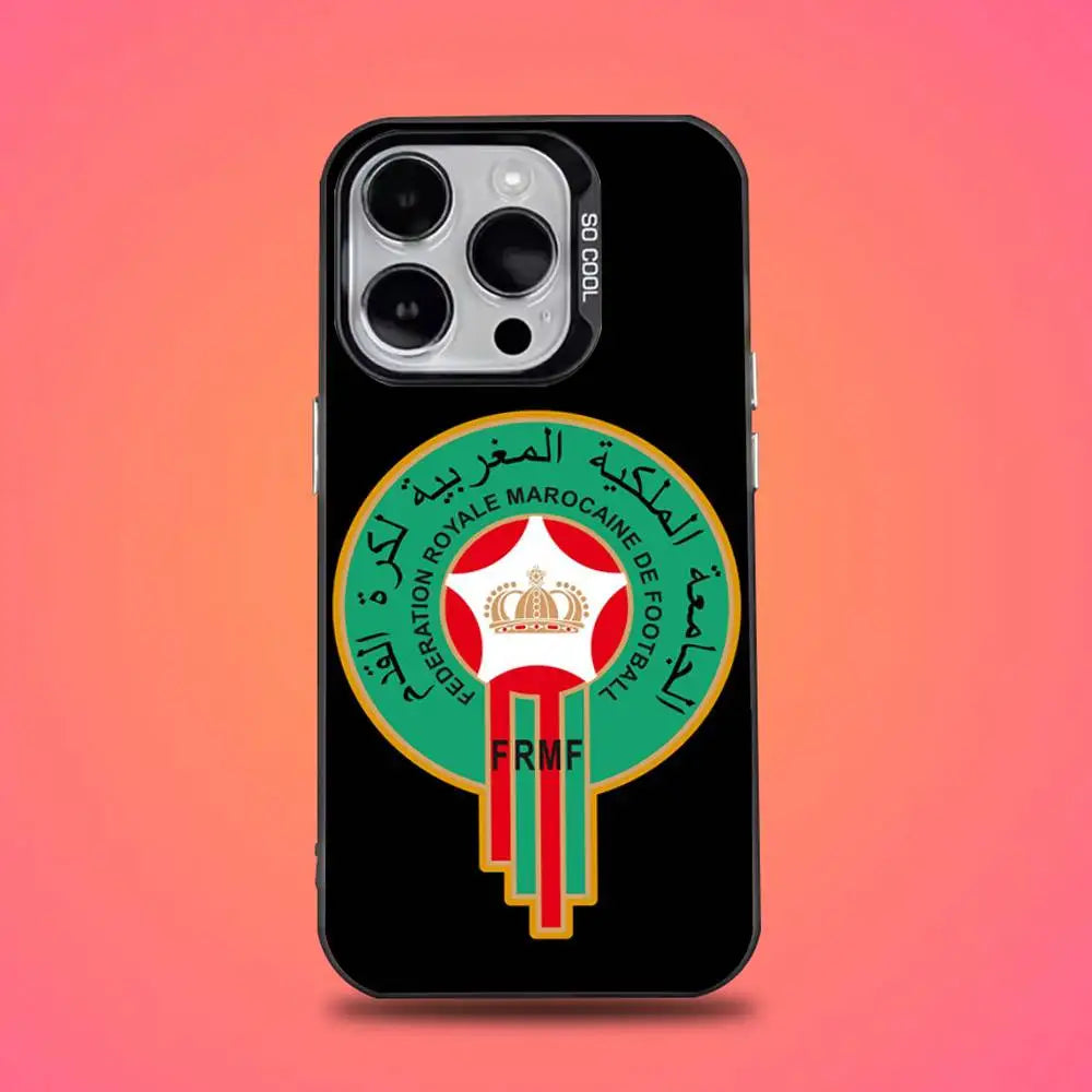 Morocco Flag Phone Case For iPhone 16,15,14,13,12,11,Pro,Max,Plus,Mini,XS,SE Anti Fall Black Matte Hard Bumper