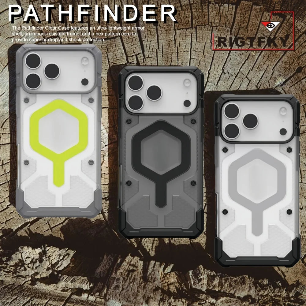 Original Pathfinder Phone Case For Iphone 17 Air Pro Max 16 15 14 13 12 17PRO Shockproof Armor Magnetic MagSafe Protective Cover
