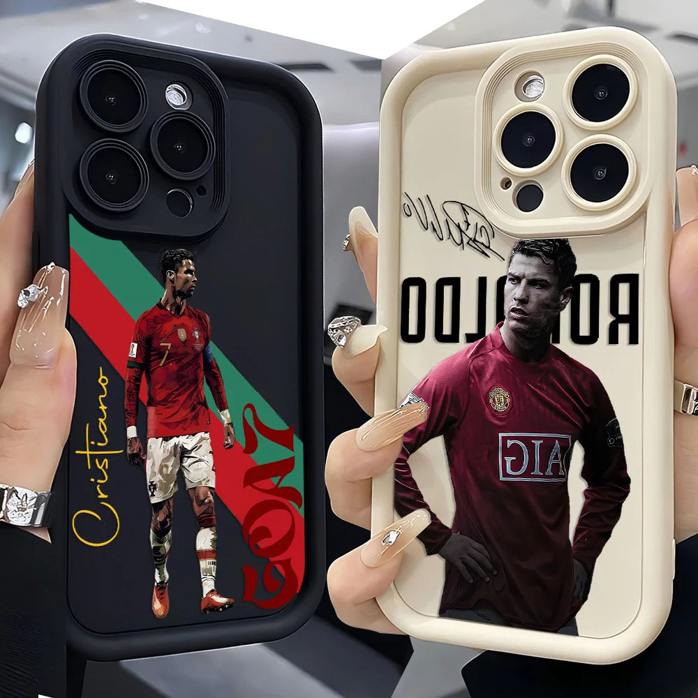 Famous football players C-CR7 Phone Case for iPhone 17 16e 16 15 14 13 12 11 Air Pro Max Mini XR XS X Plus Soft TPU Back Cover