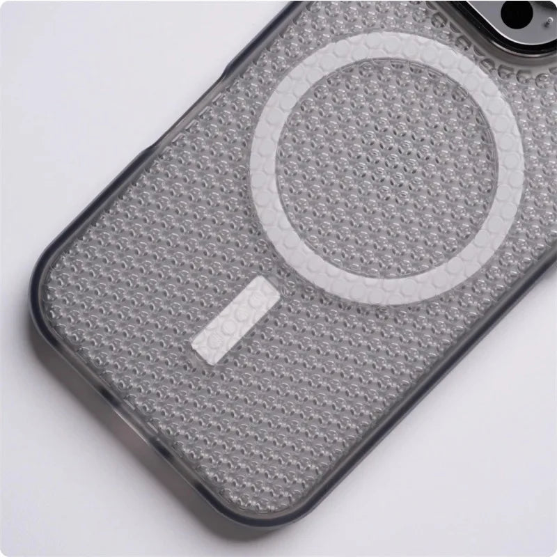Cooling Heat Dissipation Magnetic Phone Case For iPhone 16 Pro Max 15 17 13 12 Case For Magsafe Wireless Charge Shockproof Cover