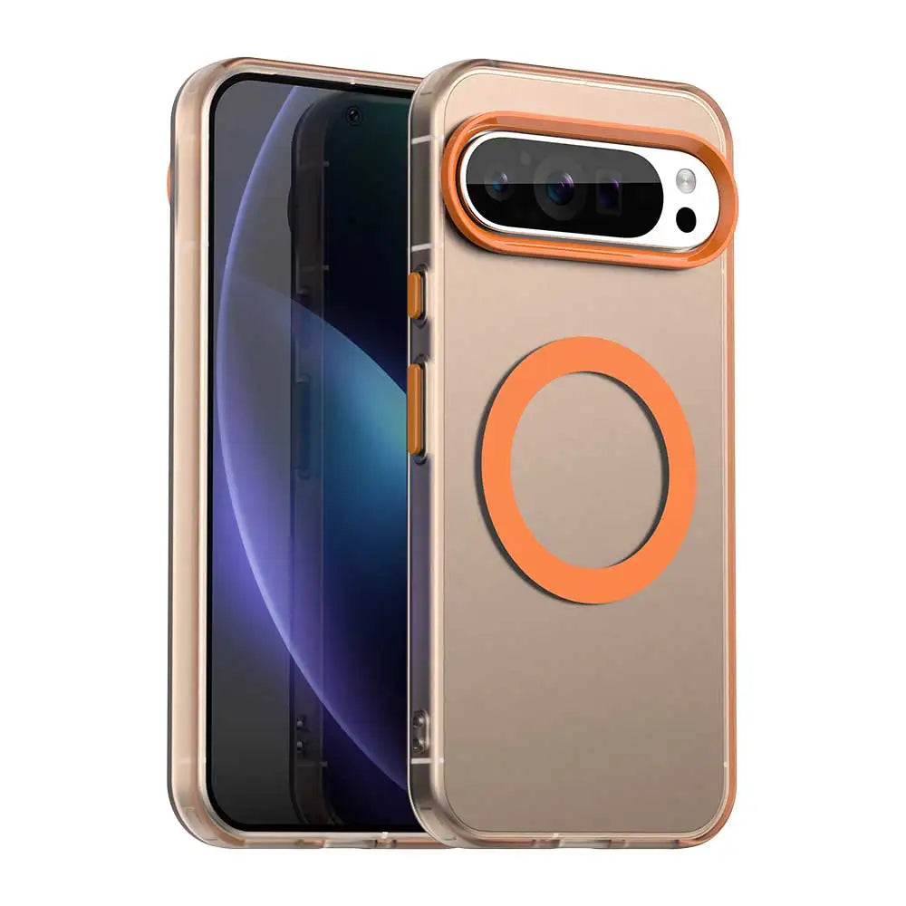 Translucent Candy Color Matte Magnetic Case for Google Pixel 10 9 8 Pro XL 9A 8A 10Pro 9Pro Magsafe Mac Safe Shockproof Cover