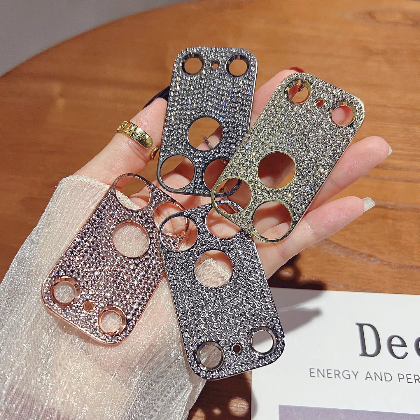1Pcs Bling Diamond Camera Lens Protector Case For IPhone 17 Pro 16 17 14 13 promaxAir Rhinestone Glitter Metal Screen Protectors