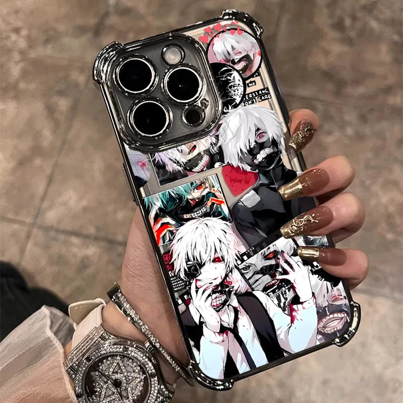 New Cool T-Tokyo Ghoul Anime Plating Phone Case For Xiaomi Redmi 15 A3 15C 14C 13C K50 A1 Note 15 14 13 12 Pro Plus 4G 5G Anti