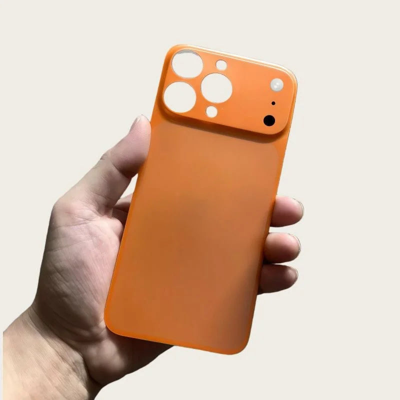 Original AG Matte Ultra Thin Metal Backplate Phone Case for IPhone 17 16 15 14 13 Pro Max Glossy Sticker Instantly Turn 17 Cover
