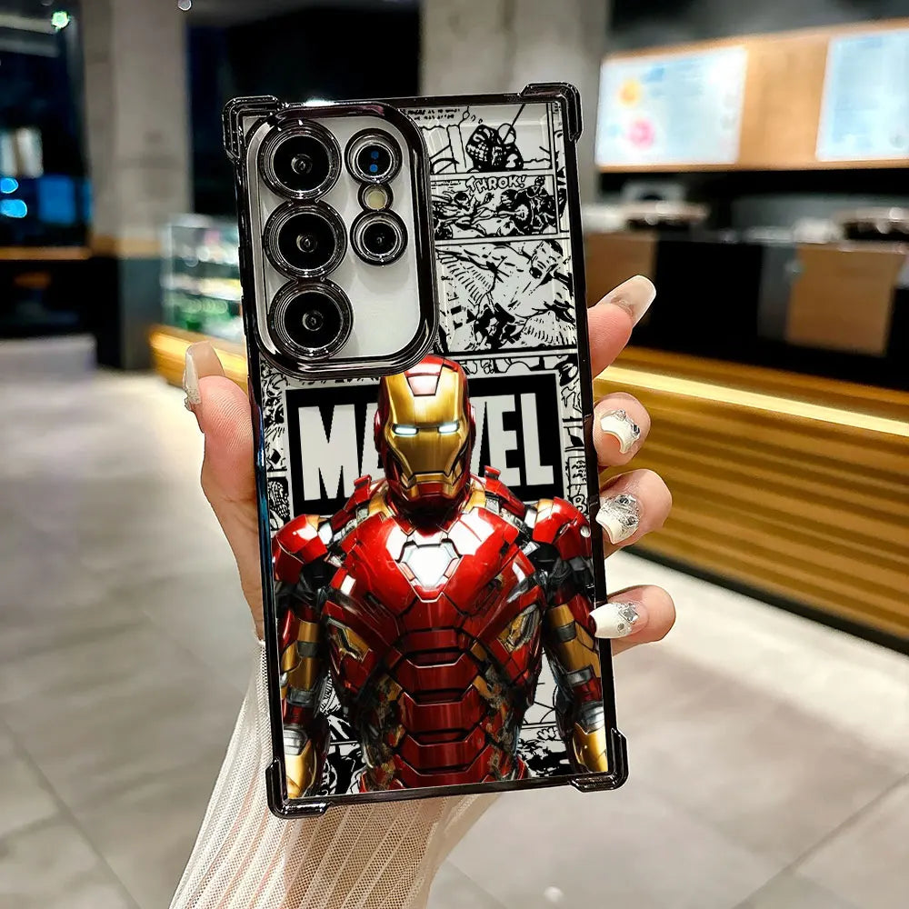 Marvel Spiderman Ironman Comic Case For Samsung Galaxy S26 S25 S26Ultra Edge S24 S23 S22 Plus S21 Ultra FE Soft Phone Back Cover